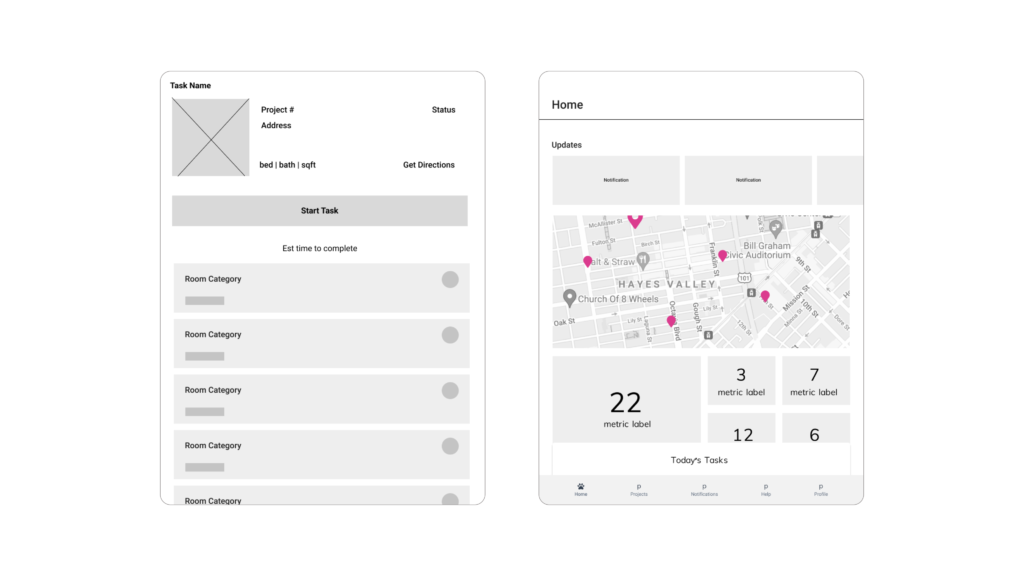 Image of 2 wireframes