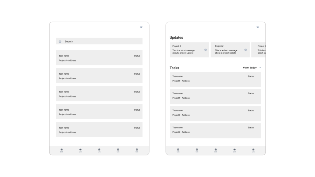 Image of 2 wireframes